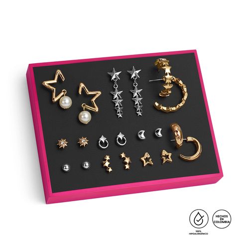 Set de aretes para mujer Bling Light