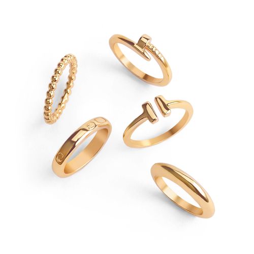 Set de anillos para mujer Luxe Stack x5