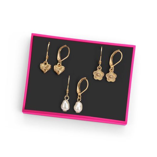 Set de aretes para mujer x3 Clean Gold